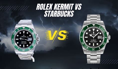 rolex starbucks vs kermit|rolex starbucks bezel colors.